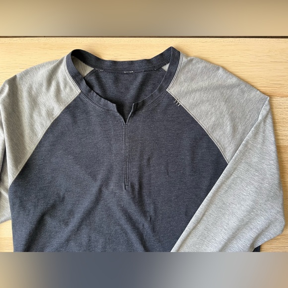 Lululemon Bodhi Long Sleeve L Heathered Inkwell Grey Vitasea - Picture 7 of 16